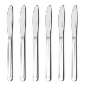 Bestdin Dinner Knife Set, 24 Pieces 8-inch Kitchen Knives, Pattern Design Stainless Steel Cutlery Knife, Table Knives for Home, Hotel and Restaurant