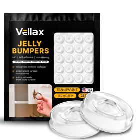 Self Adhesive Cabinet Door Bumpers 25 pcs Sticky Silicone Clear Sound Dampening Rubber Bumpers Cabinet Bumpers for Wall Protection Kitchen