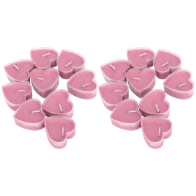 Mini Candle 18Pcs Heart Shaped Candle Mini Romantic Dinner Candlelight Decorations OrnamentsPink