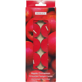 Hosley 120 Pk. Pressed Apple Cinnamon Scented Tealight Candles