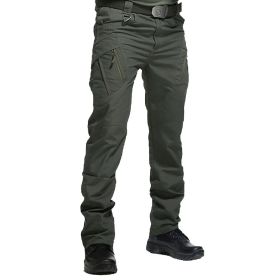 City Tactical Cargo Pants Classic Outdoor Hiking Trekking Army Tactical Joggers Pant Camouflage Military Multi Pocket Trousers (Green: L)